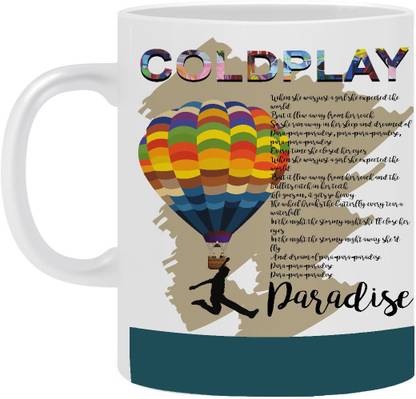 6thCross Printed "coldplay paradise" Tea and Coffee Ceramic Coffee Mug