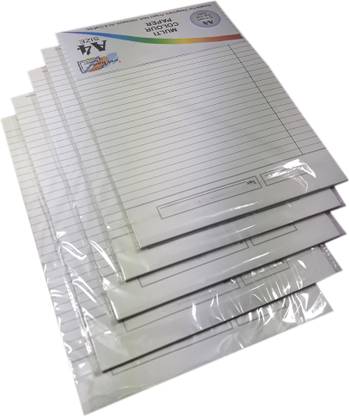 MAJESTIC BASKET High Quality Both Side Ruled White Project/ Assignment/ Practical / Homework Sheets [Pack of 5 - 100 Sheets] Both Side Ruled A4 90 gsm Multipurpose Paper