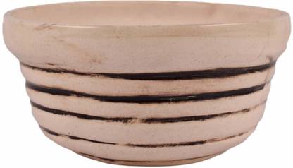 Lasaki Handmade Ivory Ceramic Bowl Shape Pot Best use for Indoor Plants, Planters, Flower pots, Gamla for Indoor, Outdoor, and Succulent Pot Plant Container Set