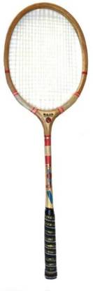 Protoner SPO24 Wood Ball Badminton Racquet Brown Strung Badminton Racquet