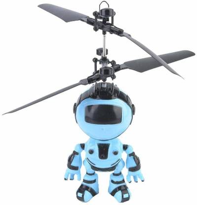 kidz Robot Flying Toys, Cute USB Charging Hand Induction Robot Suspension Aircraft