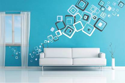YMS (Size:- 16" X 24") Deviated Outraged Square Box Wall Stencil