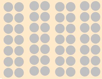 ShikharRetails 2.5 cm 25mm Dots Sticker Round Circle Blank Labels Self Adhesive Silver Metallic Color (1000pc) Self Adhesive Sticker