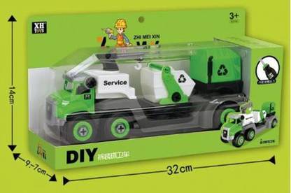 Flying Toyszer DI Assembly 3 In 1 Multifunctional Contruction Engineering Truck Building Toy with Screw Driver