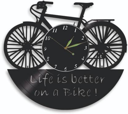 H Time Never Stops Analog 24.1 cm X 25 cm Wall Clock