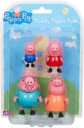 Planet Superheroes Family Pack with Peppa Pig George Pig Mamma Pig and Daddy Pig Figures