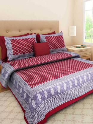 shree sd creation 170 TC Cotton Double Printed Flat Bedsheet