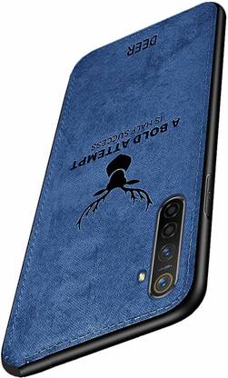MOBILOVE Back Cover for Realme XT, Realme X2 | Deer Pattern Cloth Texture Leather Finish Soft Fabric Case