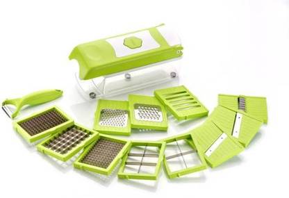 Synergy Plast 12 in 1 Multipurpose Vegetable & Fruit Chopper Cutter, Grater, Slicer Dicer, Peeler - All in One Vegetable & Fruit Slicer