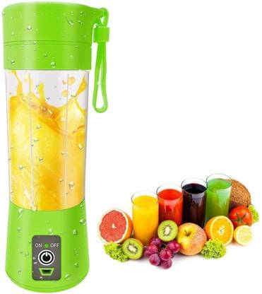 Milly Plastic Milly Rechargeable USB Mini Portable Juicer Bottle Blender for Making Juice, Shake 12 Juicer Mixer Grinder (Multicolor, 1 Jar) Hand Juicer