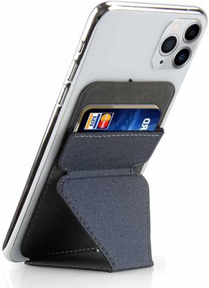 STRIFF Invisible, Foldable Mobile Stand & Card Holder, Ultra-Light(Black) Mobile Holder