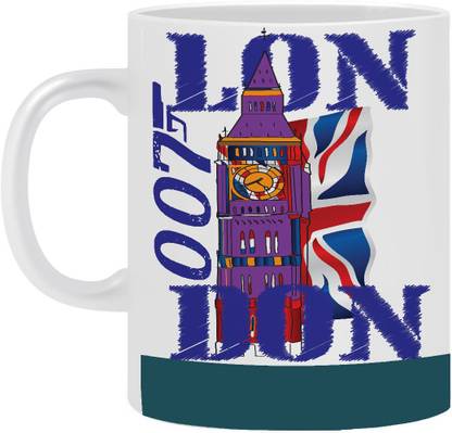 6thCross Printed "London city 007 - blue" Coffee and Tea Ceramic Coffee Mug