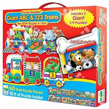 Learning Journey Puzzle Doubles - Giant Abc & 123 Train Floor Puzzles [CAT_7473]