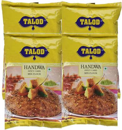 Talod Instant Handwa Mix Flour - Gujarati Snack Food - 500 Grams (Pack of 4) 500 g