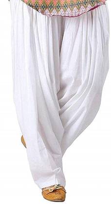 Muskan Collection White Cotton Blend Uniform Salwar