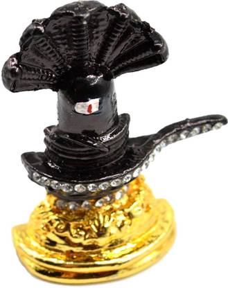 AFH Shiva Linga with Snake Idol for Car Dashboard, Home, Office Mandir Decor Decorative Showpiece  -  5 cm