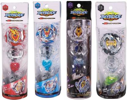 Authfort Bayblade set of 4 Attack Startr Spinning Top with Launcher Set
