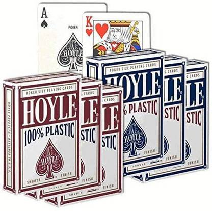 Hoyle 6 Decks Of 100% Plastic Playing Cards