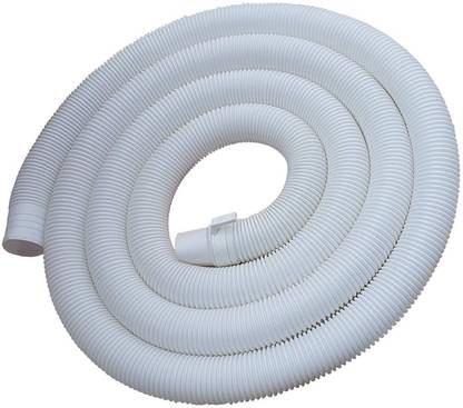 Kindle 4 Meter Washing Machine Outlet Pipe Hose Corrugated Plastic Hose Suitable for All Washing Machines Outlet (Length, White) Hose Pipe