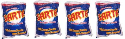 sarta Detergent Powder With Lemon Powder With Fragrance 4 kg Pack Of 4 Detergent Powder
