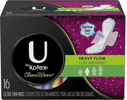 U by Kotex CleanWear Ultra Thin Heavy Flow Pads with Wings Sanitary Pad