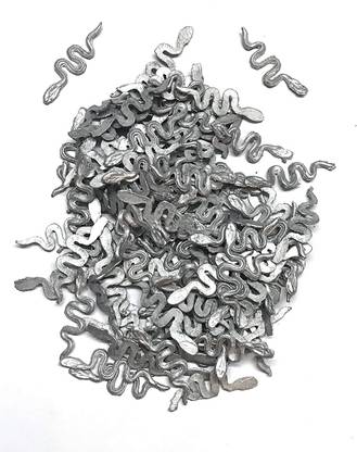 Bansiwal Kaal Sarp Dosh Ranga Remedy/Lead Snake/Nag Figurines - for Floating in Water- Jal Mein Pravahit Karne Ke Liye (11, Snake) Decorative Showpiece  -  1 cm