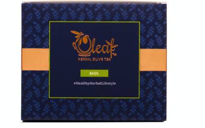 Oleaf Herbal Olive Tea - 100 gms (Basil Flavour) Tulsi Herbal Infusion Tea Box