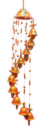 CPV CRAFTS Home Decors Terracotta Wind Chime -8 Bell set -Best Gift item Terracotta Windchime