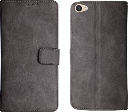 MYSHANZ Flip Cover for Vivo V5, Vivo V5 flip cover, Vivo V5 Desginer Flip cover, Vivo V5 mobile flip cover (Grey)