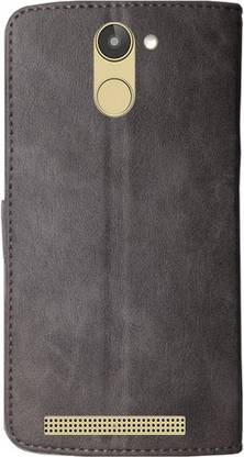 MYSHANZ Flip Cover for 10.Or D, 10.Or D flip cover, 10.Or D Desginer Flip cover, 10.Or D mobile flip cover (Grey)