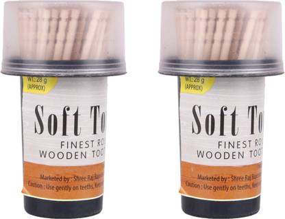 Soft Touch Premium Wooden toothpick 200 unit 5 cm length pack of 2