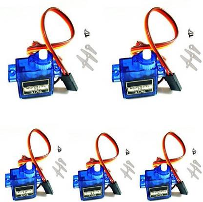 YOGI-TECH 5 Pcs SG90 Tower Pro Micro Servo Motor (Pack of 5) Motor Control Electronic Hobby Kit