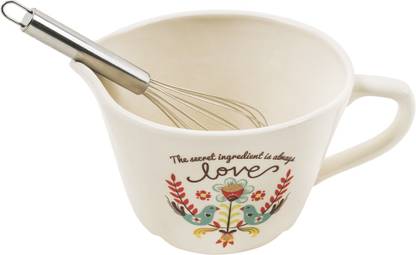 chumbak Gracious Goodies Baking Bowl with Whisk Kitchen Tool Set