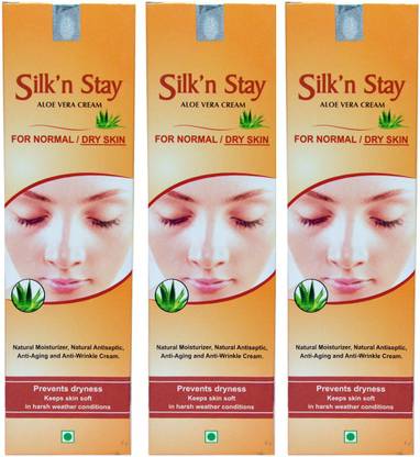 SBL SILK N STAY ALOEVERA CREAM FOR NORMAL/DRY SKIN-PACK OF 3
