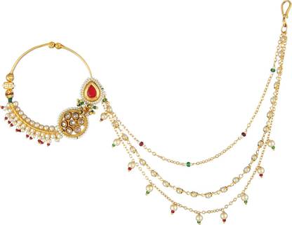 Jewels Gehna Cubic Zirconia Gold-plated Plated Alloy Nathiya