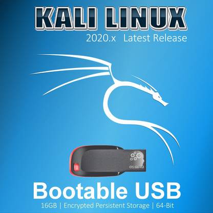 osguru KA16U2PST Learn Ethical Hacking - Kali Linux (2020.x) 16GB Live/Install/Upgrade/Repair Bootable USB with Encrypted Persistent Storage (64-Bit)