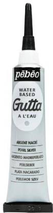PEBEO Setasilk Silk Painting Water Based Gutta 20-Milliliter Tube, Silver [CAT_394334]