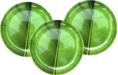 circlebits Green Banana Leaf Circular plate Dinner Plate