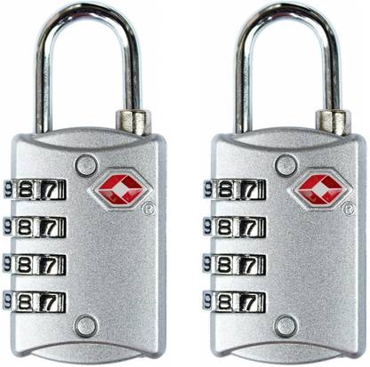 Corslet (Set of 2) TSA Lock Travel Luggage 4 Digit Combination Resettable Padlock, luggage locks, combination lock, number lock for bags, password lock bag, small lock, small lock for bags, tsa lock, tsa locks, bag lock Safety Lock