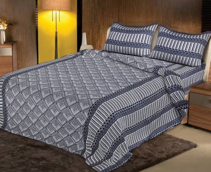 Ujjwal Creation 210 TC Cotton Double Printed Flat Bedsheet