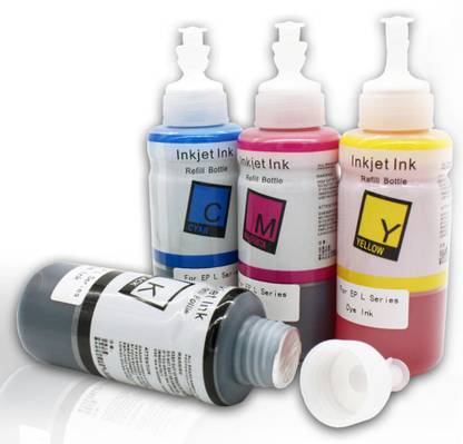 FINEJET Ink Refill for G Series GI 790 Compatible Canon PIXMA G1000,G1010,G1100,G2000,G2002,G2010,G2012,G2100,G3000,G3010,G3012,G3100,G4000,G4010 (4 Color) Black Ink Bottle