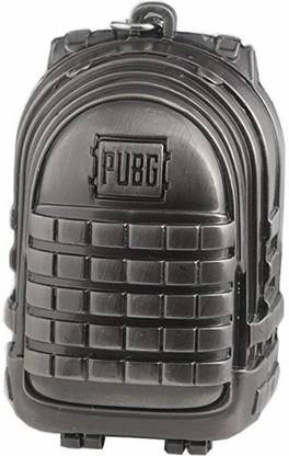 SHIBU Pubg Battleground Backpack Matt Black Metal Keychain Key Chain