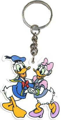 LK Creations Donald Duck & Daisy Duck Cartoon Character Double Sided Printed Acrylic Key Chain