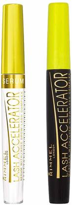 Rimmel Lash Accelerator Mascara Eye Makeup Kit, Extreme Black & Lash Serum, 2 Count -- Mascara + Lash Serum [Cat_244] 8.28072 ml