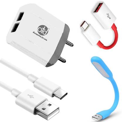 OTD Wall Charger Accessory Combo for Samsung Galaxy M31 Prime, Samsung Galaxy M31s, Samsung Galaxy M40, Samsung Galaxy M51