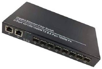 TRICOM Fiber Switch 2Port 10/100/1000M Tx & 8 Port 1000M FX 2 Ports 1000 Mbps Network Switch