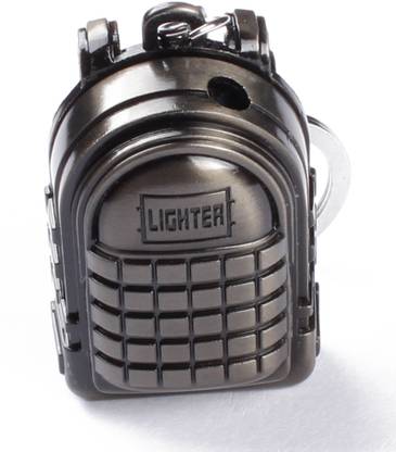 ASRAW Refillable PUBG Level 3 Armor Backpack Bag Shaped Lighter with Key Ring - Pocket Lighter (Without Fuel - EMpty Lighter) Pocket Lighter