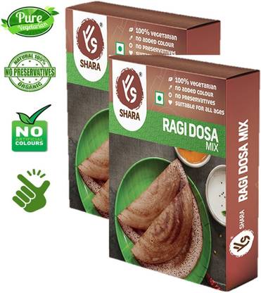 Shara Foods Instant Ragi Dosa Mix - Ready to Cook Breakfast - 200gm (Pack of 2) 200 g
