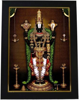 99CRAFTS Tirupati Venkateswara Swamy/Lord Balaji Photo Frame Religious Frame