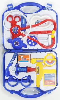 broccolin Doctor Play Set for Kids with Durable Case blue